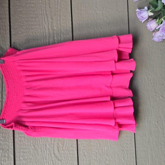 Torrid Coral Pink Tiered Minincrinkle gauze Skirt 3x - Picture 7 of 10